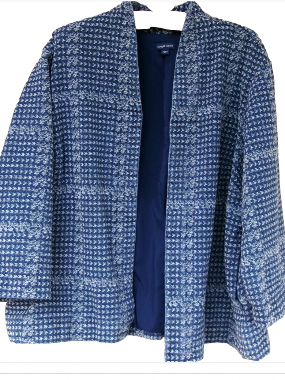 J.Jill Pure Jill Indigo Jacquard Jacket In Blue Stream Wash